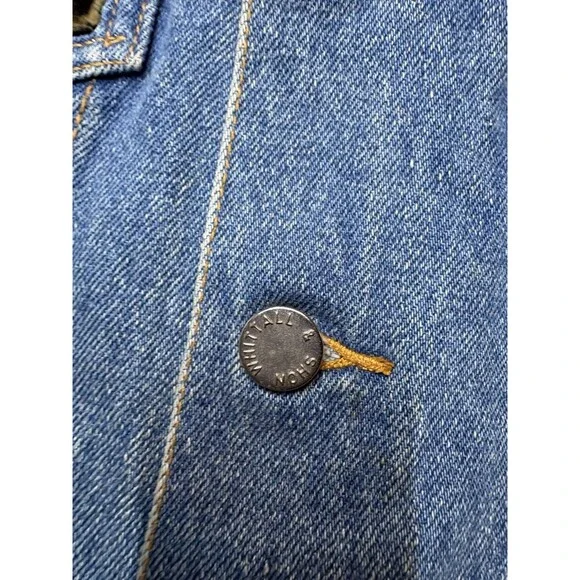 Vintage WHITTALL & SHON Denim Vest Animal Print Patchwork Leopard Zebra Size M - Picture 5 of 12